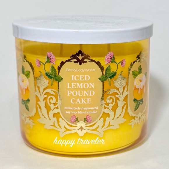 ICED LEMON POUND CAKE 3 Wick Candle - Picture 1 of 3